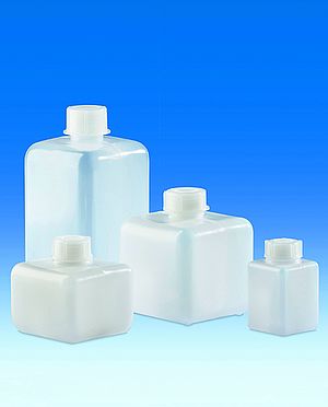Enghalsflaschen, PE-HD, quadratisch - Lagern und Aufbewahren,&nbsp;Laborflaschen
