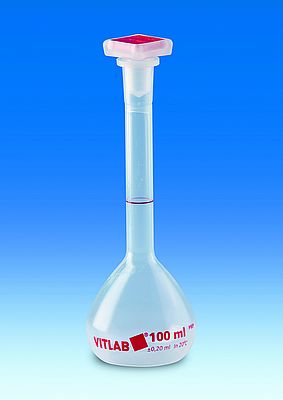 Volumetric flasks, PMP, Class B, with NS stoppers, PP - Volume measurement,&nbsp;Volumetric flasks