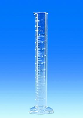 Graduated cylinders, PMP, Class A, tall shape, raised scale - Volume measurement,&nbsp;Graduated cylinders