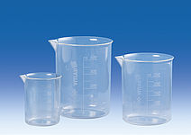 Griffin beakers, PMP, raised scale