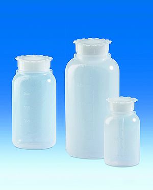 Wide-mouth bottles, PE-LD, with eye closure - Saving and storing,&nbsp;Bottles