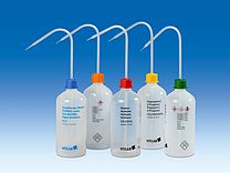 Working with chemical substances, which are sometimes dangerous, requires a high level of responsibility and concentration.
With the VITsafe&trade; safety wash-bottles VITLAB offers laboratory equipment that fulfills your safety requirements.